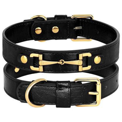 colliers cuir pour chiens collierazor noir