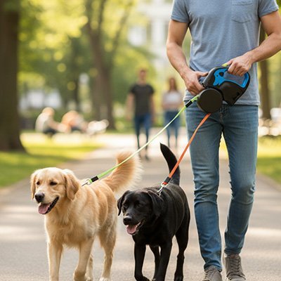 Laisse double pour Chien | Confort et Contrôle - Jouetstoutou