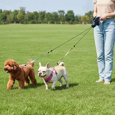 Laisse double pour Chien | Sans Enchevêtrement - Jouetstoutou