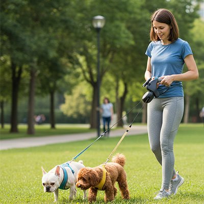 Laisse double pour Chien | Sans Enchevêtrement - Jouetstoutou